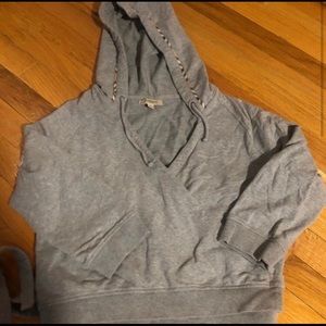 BURBERRY wrap sweater with hood